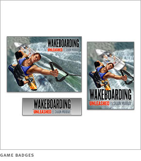 Wakeboarding game badges