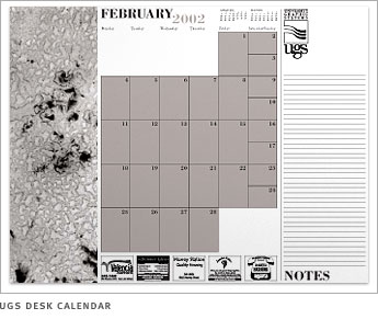 UGS Desk Calendar